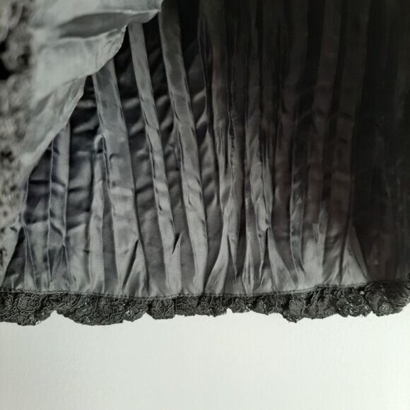 MXM / Floral Lace Balloon Hem Knee Length Skirt Black Sz 16 - Picture 10 of 12